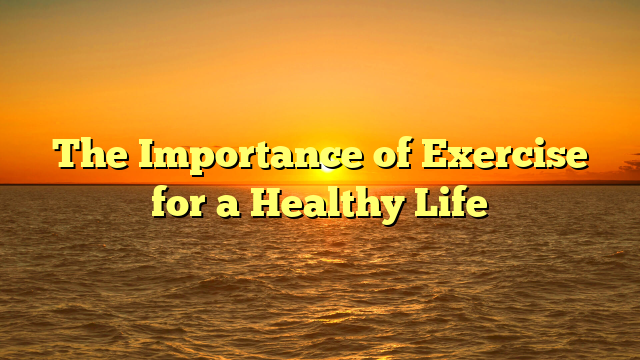 The Importance of Exercise for a Healthy Life